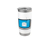 Conciencia de seguridad cibernética para sobrevivientes de phishing Manténgase alerta Vaso térmico de acero inoxidable de doble pared