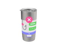 Conciencia de seguridad cibernética para sobrevivientes de phishing Manténgase alerta Vaso térmico de acero inoxidable de doble pared