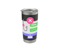 Conciencia de seguridad cibernética para sobrevivientes de phishing Manténgase alerta Vaso térmico de acero inoxidable de doble pared
