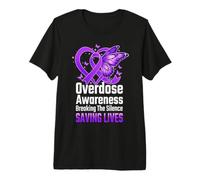 Conciencia de Sobredosis Rompiendo el Silencio Salvando Vidas Camiseta Premium