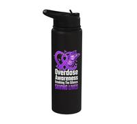 Conciencia de sobredosis Rompiendo el silencio Salvando vidas Stainless Steel Insulated Water Bottle