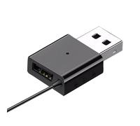 Conciencia del adaptador de coche del transmisor, adaptador, dongle Android Auto -Bluetooth5.3 Dongle USB -A / Aux con micrófono, rango de 10 m, flujo FLAC/MP3, Plug y Play para dos smartphones