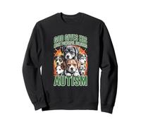 Conciencia del Autismo | Dios Autismo Amante de los Perros Estilo Bootleg Sudadera