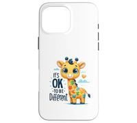 Conciencia del Autismo Está Bien ser Diferente Linda Jirafa Carcasa para iPhone 16 Pro MAX