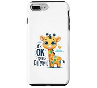 Conciencia del Autismo Está Bien ser Diferente Linda Jirafa Carcasa para iPhone 7 Plus/8 Plus