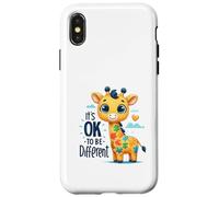 Conciencia del Autismo Está Bien ser Diferente Linda Jirafa Carcasa para iPhone X/XS