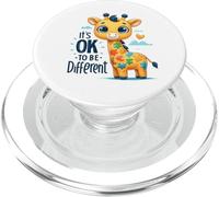 Conciencia del Autismo Está Bien ser Diferente Linda Jirafa PopSockets PopGrip para MagSafe