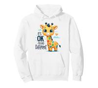 Conciencia del Autismo Está Bien ser Diferente Linda Jirafa Sudadera con Capucha