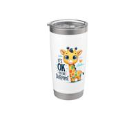 Conciencia del autismo Está bien ser diferente Linda jirafa Vaso térmico de acero inoxidable de doble pared
