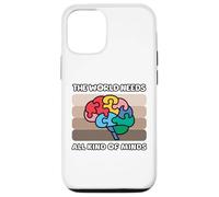 Conciencia del autismo Todo tipo de mentes Autista ND Cerebro Carcasa para iPhone 12/12 Pro