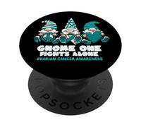 Conciencia del cáncer de ovario Gnomo se pelea solo PopSockets PopGrip Adhesivo