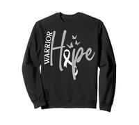 Conciencia del cáncer de pulmón Cinta Blanca arrior Esperanza Hombres Mujeres Sudadera