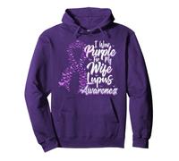 Conciencia del Lupus Llevo Morado para mi Esposa Cinta Sudadera con Capucha