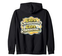 Conciencia del síndrome de Down cromosoma Extra Impresionante Retro Sudadera con Capucha