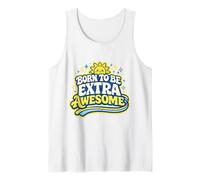 Conciencia del síndrome de Down Extra Impresionante Retro Kawaii Lindo Camiseta sin Mangas