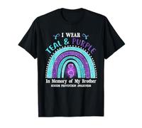 Conciencia del suicidio Me pongo verde azulado púrpura en memoria de mi hermano Camiseta