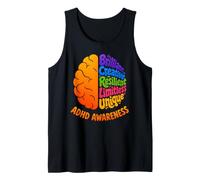 Conciencia del TDAH Afirmaciones del Trastorno de hiperactividad Cerebral Camiseta sin Mangas