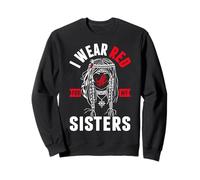 Conciencia MMIW de los nativos de América - Me Pongo Rojo para mis Hermanas Sudadera