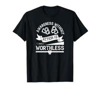 Conciencia sin acción Cita sin Valor Autismo Camiseta