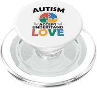 Conciencia sobre el Autismo Aceptación Neurodiverso Amor Autista PopSockets PopGrip para MagSafe