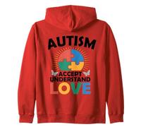 Conciencia sobre el Autismo Aceptación Neurodiverso Amor Autista Sudadera con Capucha