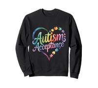 Conciencia sobre el autismo Aceptación Símbolo del corazón Educar Sudadera