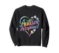 Conciencia sobre el autismo Aceptación Símbolo del corazón Educar Sudadera