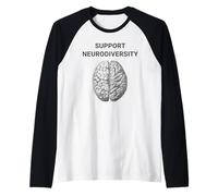 Conciencia sobre el Autismo: Apoya el diseño de la neurodiversidad Camiseta Manga Raglan