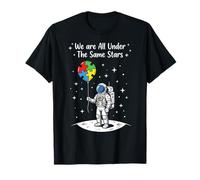 Conciencia sobre el Autismo Divertido Astronauta Espacial, Igualdad y Amor Camiseta