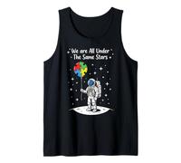 Conciencia sobre el Autismo Divertido Astronauta Espacial, Igualdad y Amor Camiseta sin Mangas