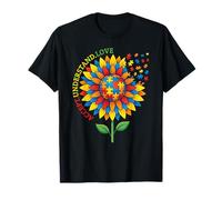 Conciencia sobre el Autismo Girasol Puzzle Piezas Neurodiversidad Camiseta