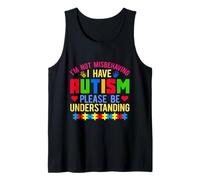 Conciencia sobre el Autismo No me Estoy portando Mal Tengo Autismo Camiseta sin Mangas