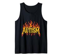 Conciencia sobre el Autismo Orgullo Autista Flaming Cool Graphic Camiseta sin Mangas