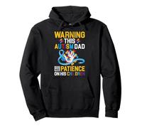 Conciencia sobre el Autismo Padre Hijo Autista Niños Autistas Advertencia Autismo Papá Sudadera con Capucha