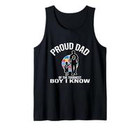 Conciencia sobre el Autismo Padre Hijo Autista Niños Niño Autismo Papá Hijo Camiseta sin Mangas