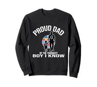 Conciencia sobre el Autismo Padre Hijo Autista Niños Niño Autismo Papá Hijo Sudadera