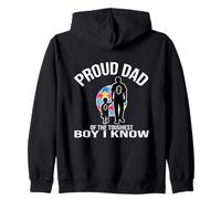 Conciencia sobre el Autismo Padre Hijo Autista Niños Niño Autismo Papá Hijo Sudadera con Capucha