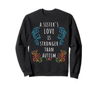Conciencia sobre el Autismo: Una Hermana Amor Fuerte ADHD SPED Cita Sudadera