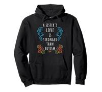 Conciencia sobre el Autismo: Una Hermana Amor Fuerte ADHD SPED Cita Sudadera con Capucha
