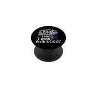 Conciencia sobre el cáncer de Colon Dark Blue Ribbon Fighter Chemo PopSockets PopGrip Adhesivo