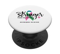 Conciencia sobre el cáncer de Mama metastásico más Fuerte Que la tormenta PopSockets PopGrip Adhesivo