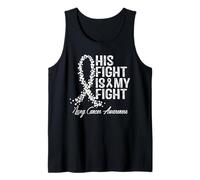 Conciencia sobre el cáncer de pulmón Su lucha es mi apoyo Camiseta sin Mangas