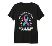 Conciencia sobre el cáncer de tiroides Su Lucha Mi Lucha Camiseta Premium