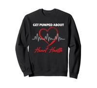 Conciencia sobre la Salud del corazón Cardiología Latidos del corazón Humor bombeado Sudadera