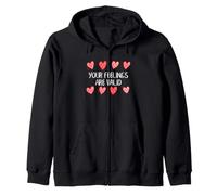 Conciencia sobre la Salud Mental Tus Sentimientos Son Corazones válidos Sudadera con Capucha
