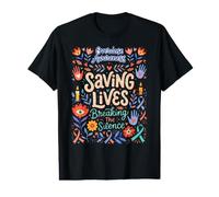 Conciencia sobre Sobredosis Salvando Vidas Rompiendo el Silencio Apoyo Camiseta gráfica económica