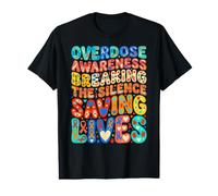 Conciencia Sobredosis Rompiendo el Silencio Salvando Vidas Apoyo Anuncio Camiseta gráfica económica