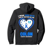 Concienciación sobre el cáncer de Colon I Wear Blue for My Brother in Law Sudadera con Capucha