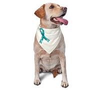 Concienciación sobre el cáncer de Ovario Spring Dog Bandanas Boy Bulk Puppy Pañuelo Ajustable Triángulo Suave Baberos Accesorios para Perros pequeños, medianos y Grandes Gatos Blanco