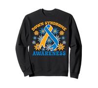 Concienciación sobre el Síndrome de Down Flores Lazo Azul Sudadera